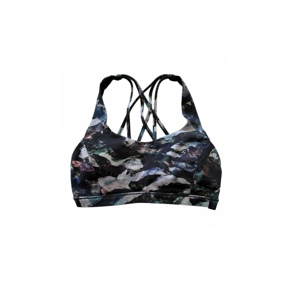 Lululemon Women's Sports Bra Sz 8 Free To Be Serene Camo Starlight Stretch